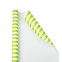 JAM Paper Wrapping Paper, 25 Sq. Ft, Lime Green & White Stripes (2226516999)~#|#~sp151516532_sc7