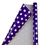 JAM Paper Wrapping Paper, 25 Sq. ft. x 30", Purple with White Polka Dots (2226416996)~#|#~sp151516558_sc7