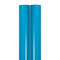JAM PAPER Gift Wrap, Glossy Wrapping Paper, 25 Sq Ft per Roll, Bright Blue, 2/Pack