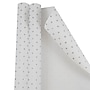 JAM Paper Wrapping Paper, 25 Sq. ft. x 30", White with Silver Glitter Dots, 2/Pack (226432368A)~#|#~sp151516584_sc7