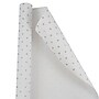 JAM Paper Wrapping Paper, 25 Sq. ft. x 30", White with Silver Glitter Dots, 2/Pack (226432368A)~#|#~sp151516585_sc7