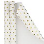 JAM Paper Wrapping Paper, 25 Sq. ft. x 30", White with Gold Foil Dots, 2/Pack (226432220A)~#|#~sp151516592_sc7
