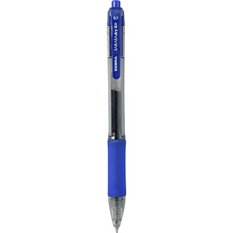 Zebra Sarasa Dry X20 Gel Retractable Pens, Medium Point, Blue Ink, Dozen (46820)