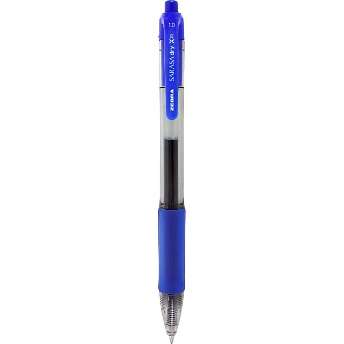 Zebra Sarasa Dry X20 Retractable Gel Pen, Bold Point, 1.0mm, Blue