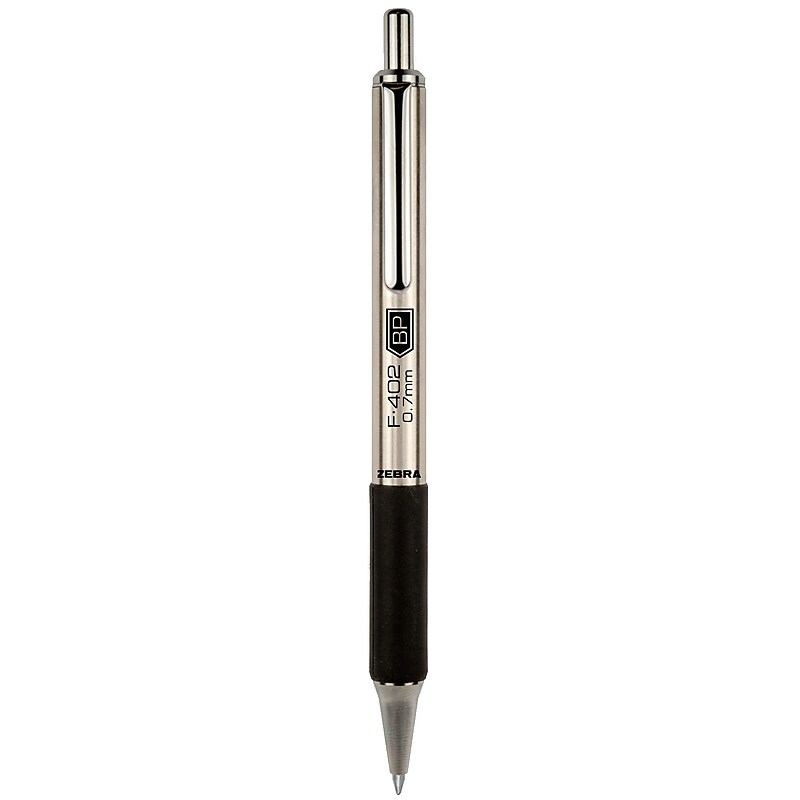 Zebra F-402 Retractable Ballpoint Pen, Fine Point, 0.7mm, Black Ink (ZEB29210) image 1