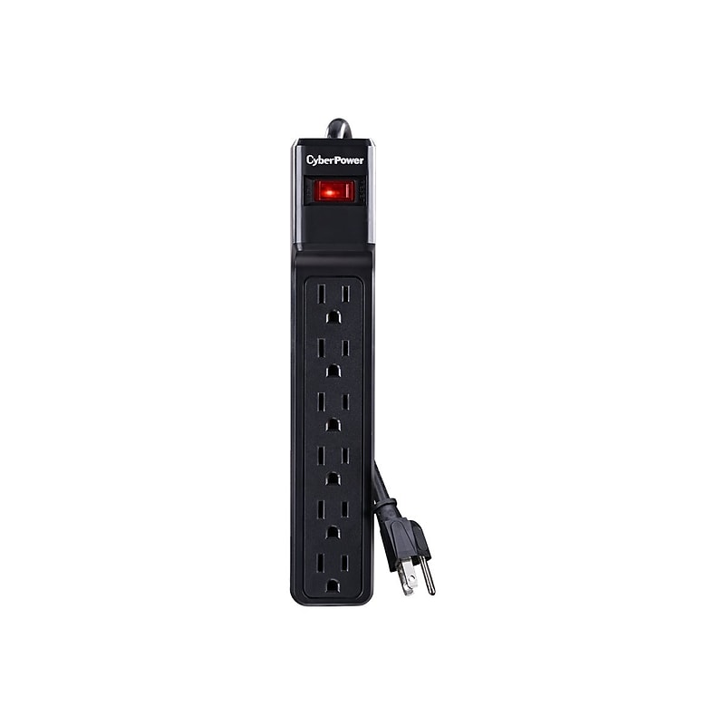 CyberPower Essential 6-Outlet Surge Protector, 12', Black (CSB6012) image 1