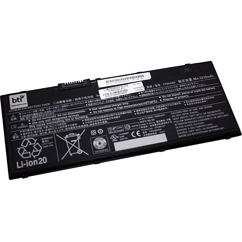Battery Technology Li-Ion Replacement Battery for Fujitsu Laptops, 3490mAh (FPB0338S-BTI) image 1
