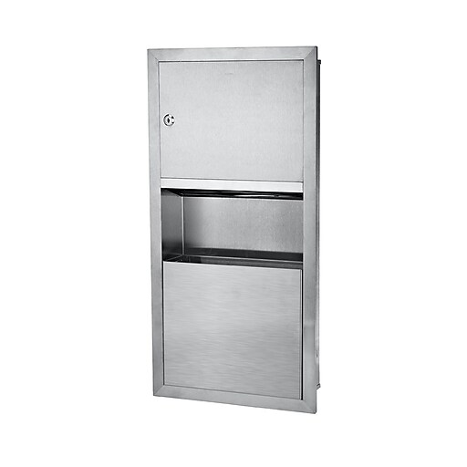 Alpine Industries Centerpull Paper Towel Dispenser, Stainless Steel (495) Staples