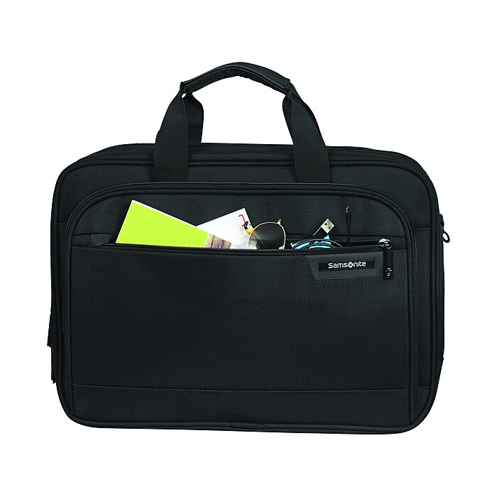 Samsonite Classic Business 2.0 Laptop Briefcase, Black Polyester