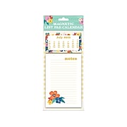 2022-2023 bendon Striped Floral 9.5" x 4.25" Academic Monthly Magnetic List Pad Calendar (53111)