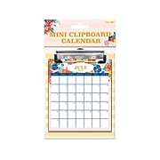 2022-2023 bendon Striped Floral Mini 7" x 4.25" Academic Monthly Clipboard Calendar (53112)