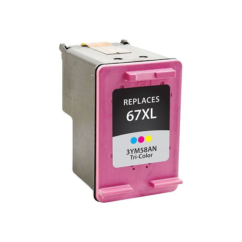 Clover Imaging Group Remanufactured Tri-Color High Yield Ink Cartridge Replacement for HP 67XL (3YM58AN) image 1