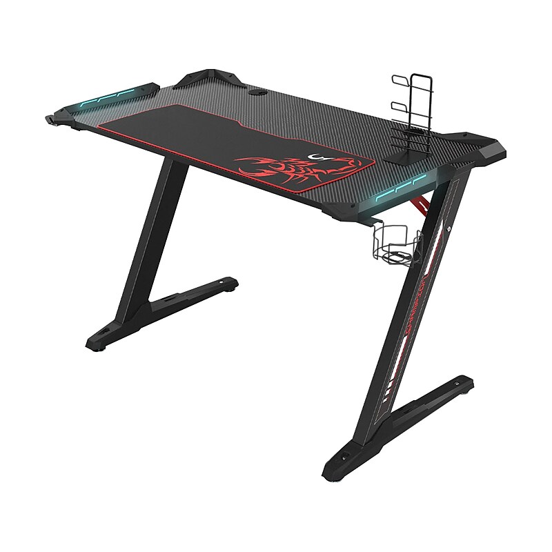 Eureka Colonel Z1-S 45" Computer Gaming Desk, Black (GD0075-BK) image 1