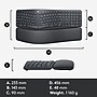 Logitech ERGO K860 for Business Wireless Ergonomic Keyboard, Graphite (920-010175)~#|#~sp152695159_sc7
