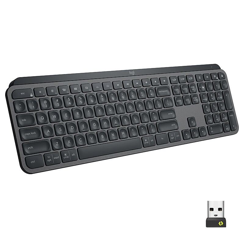 Logitech MX Keys Advanced Wireless Illuminated Keyboard for Business, Graphite (920-010116) image 1