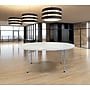National Public Seating 71" Plastic Lightweight Blow Molded Round Folding Table, Speckled Gray, 4/Pack~#|#~sp152706513_sc7