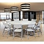 National Public Seating 71" Plastic Lightweight Blow Molded Round Folding Table, Speckled Gray, 4/Pack~#|#~sp152706514_sc7