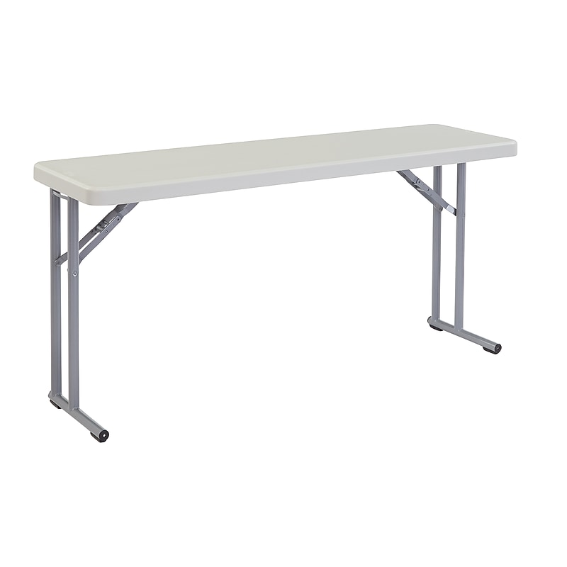 National Public Seating 60" x 18" Folding Table, Gray (BT18601) image 1