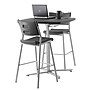 NPS Cafe Time Adjustable-Height Table, Charcoal Slate/Silver (CTT3042)~#|#~sp152708306_sc7
