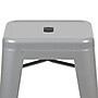 Flash Furniture Cierra Industrial Metal Stackable Counter-Height Bar Stool without Back, Silver, 4-Pieces/Pack (4ET3132024SVR)~#|#~sp152793887_sc7