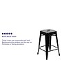 Flash Furniture Cierra Industrial Metal Stackable Counter-Height Bar Stool without Back, Black, 4-Pieces/Pack (4ET3132024BKR)~#|#~sp152793984_sc7
