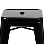 Flash Furniture Cierra Industrial Metal Stackable Counter-Height Bar Stool without Back, Black, 4-Pieces/Pack (4ET3132024BKR)~#|#~sp152793985_sc7