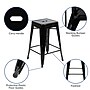 Flash Furniture Cierra Industrial Metal Stackable Counter-Height Bar Stool without Back, Black, 4-Pieces/Pack (4ET3132024BKR)~#|#~sp152793990_sc7