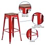 Flash Furniture Lily Industrial Metal Barstool without Back, Red, 4-Pieces/Pack (4CH3132030REDW)~#|#~sp152794092_sc7