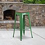 Flash Furniture Lily Industrial Metal Barstool without Back, Green, 4-Pieces/Pack (4CH3132030GNW)~#|#~sp152794122_sc7