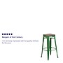 Flash Furniture Lily Industrial Metal Barstool without Back, Green, 4-Pieces/Pack (4CH3132030GNW)~#|#~sp152794125_sc7