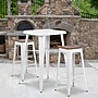 Flash Furniture Lily Industrial Metal Barstool without Back, White, 4-Pieces/Pack (4CH3132030WHW)~#|#~sp152794143_sc7