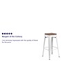 Flash Furniture Lily Industrial Metal Barstool without Back, White, 4-Pieces/Pack (4CH3132030WHW)~#|#~sp152794146_sc7