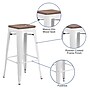 Flash Furniture Lily Industrial Metal Barstool without Back, White, 4-Pieces/Pack (4CH3132030WHW)~#|#~sp152794147_sc7