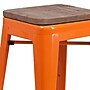 Flash Furniture Lily Industrial Metal Counter Height Stool without Back, Orange, 4-Pieces/Pack (4CH3132024ORW)~#|#~sp152794195_sc7