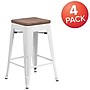 Flash Furniture Lily Industrial Metal Counter Height Stool without Back, White, 4-Pieces/Pack (4CH3132024WHW)~#|#~sp152794208_sc7