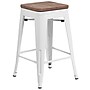 Flash Furniture Lily Industrial Metal Counter Height Stool without Back, White, 4-Pieces/Pack (4CH3132024WHW)~#|#~sp152794215_sc7