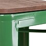 Flash Furniture Lily Industrial Metal Barstool without Back, Green, 4-Pieces/Pack (4CH3132030GNW)~#|#~sp152794228_sc7