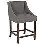 Flash Furniture Carmel Series Transitional Fabric Counter Height Stool, Dark Gray (CH18202024DKGYF)~#|#~sp152794282_sc7