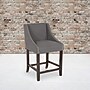 Flash Furniture Carmel Series Transitional Fabric Counter Height Stool, Dark Gray (CH18202024DKGYF)~#|#~sp152794286_sc7