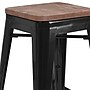 Flash Furniture Lily Industrial Metal Counter Height Stool without Back, Black, 4-Pieces/Pack (4CH3132024BKW)~#|#~sp152794331_sc7