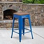 Flash Furniture Lily Industrial Metal Counter Height Stool without Back, Blue, 4-Pieces/Pack (4CH3132024BLW)~#|#~sp152794339_sc7