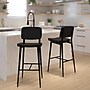 Flash Furniture Kenzie LeatherSoft Barstool, Black, 2-Pieces (AYS01BK)~#|#~sp152794376_sc7