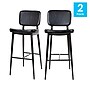 Flash Furniture Kenzie LeatherSoft Barstool, Black, 2-Pieces (AYS01BK)~#|#~sp152794377_sc7