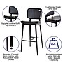 Flash Furniture Kenzie LeatherSoft Barstool, Black, 2-Pieces (AYS01BK)~#|#~sp152794379_sc7