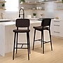 Flash Furniture Kenzie LeatherSoft Barstool, Brown, 2-Pieces (AYS01BR)~#|#~sp152794402_sc7