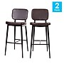Flash Furniture Kenzie LeatherSoft Barstool, Brown, 2-Pieces (AYS01BR)~#|#~sp152794403_sc7