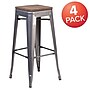 Flash Furniture Lincoln Contemporary Metal Barstool without Back, Clear Coat, 4-Pieces/Pack (4XUDGTP000430W)~#|#~sp152794446_sc7