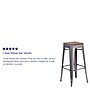 Flash Furniture Lincoln Contemporary Metal Barstool without Back, Clear Coat, 4-Pieces/Pack (4XUDGTP000430W)~#|#~sp152794448_sc7