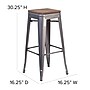 Flash Furniture Lincoln Contemporary Metal Barstool without Back, Clear Coat, 4-Pieces/Pack (4XUDGTP000430W)~#|#~sp152794450_sc7