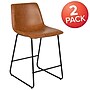 Flash Furniture LeatherSoft Counter Height Stools, Light Brown, 2-Pieces (2ETER1834524LB)~#|#~sp152794727_sc7